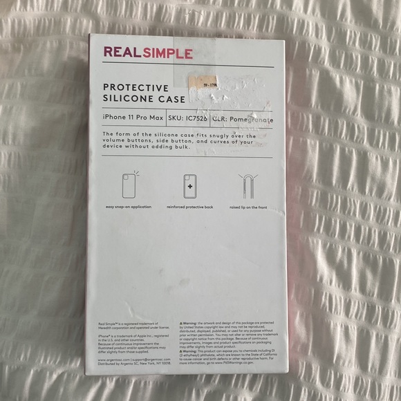 ‼️NWT Real Simple iPhone 11 ProMax Pomegranate Silicone Phone Case - Picture 2 of 2